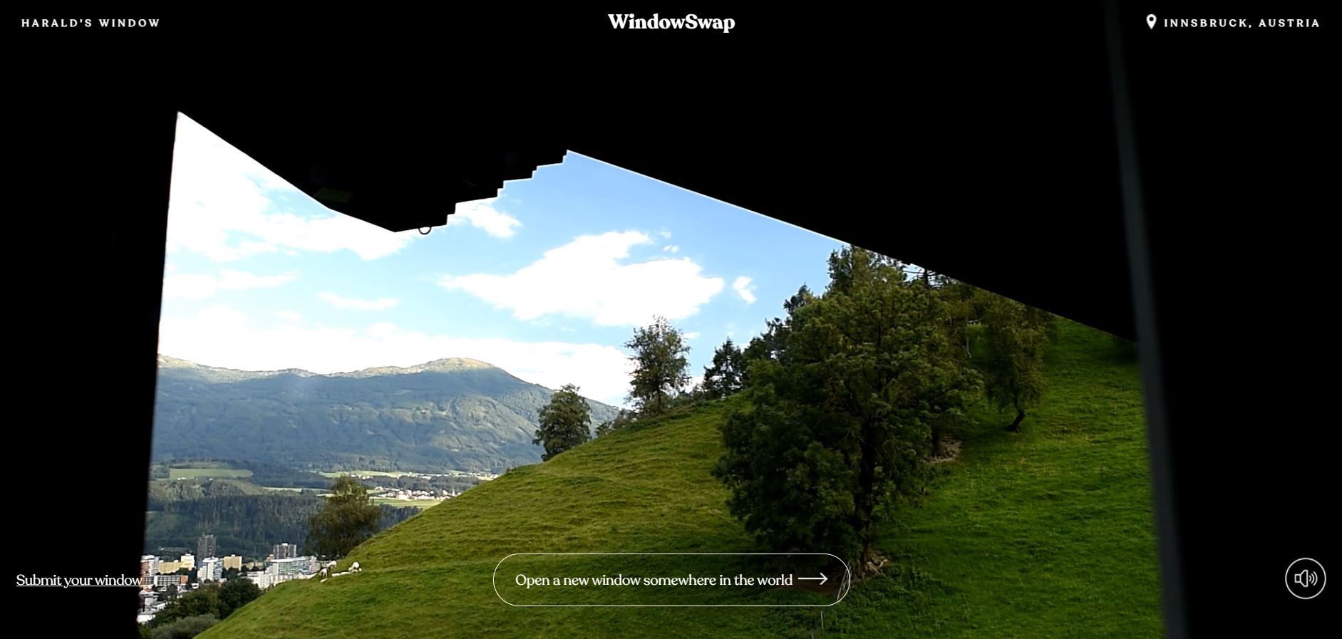 Στιγμιότυπο από παράθυρο στην Αυστρία μέσω της εφαρμογής Window Swap